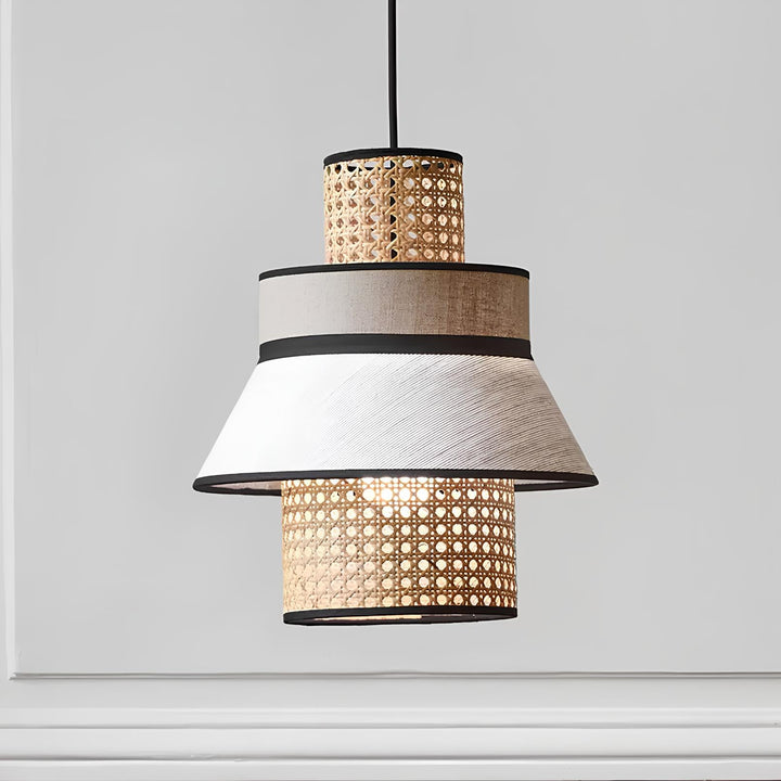 Rattan Bamboo Pendant Light - Adley