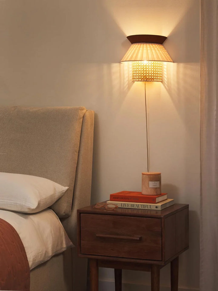Wicker Wall Lamp for Living Room - Ashwinfield