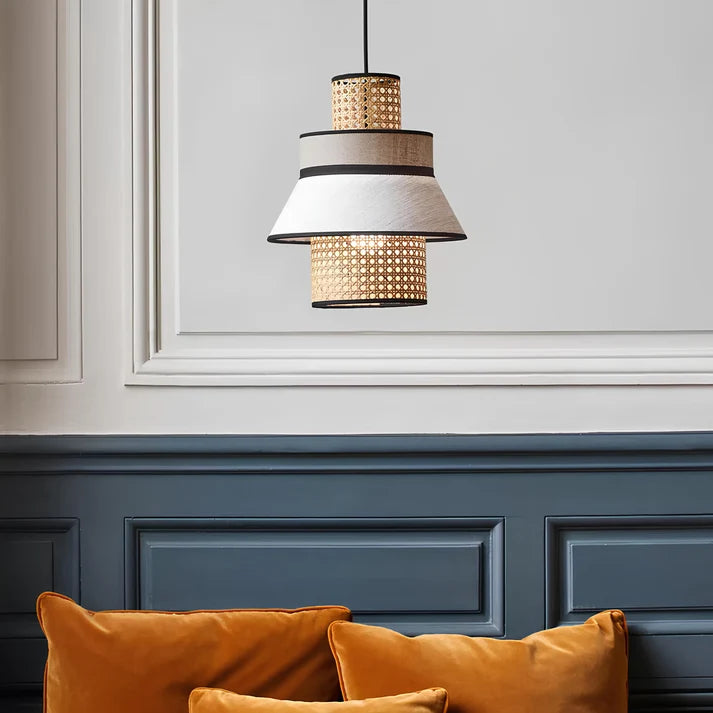Rattan Hanging Light for Bedroom | Bamboo Pendant Lamp - Adley