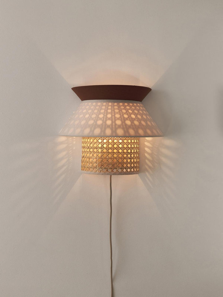 Wicker Wall Lamp for Living Room - Ashwinfield