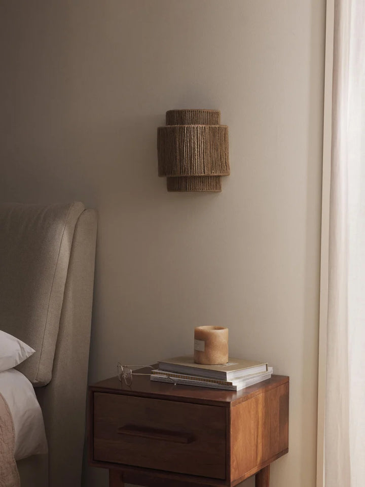 Jute Wall Lamp for Living Room - Fenwick