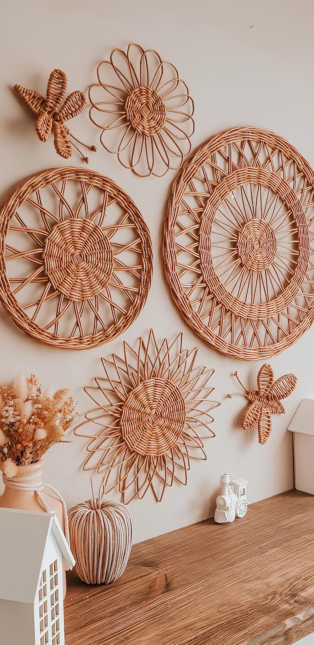 Rattan Wall Decor for Living Room - Devlin