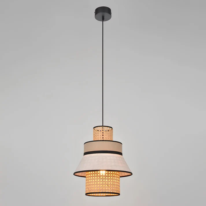 Rattan Hanging Light for Bedroom | Bamboo Pendant Lamp - Adley