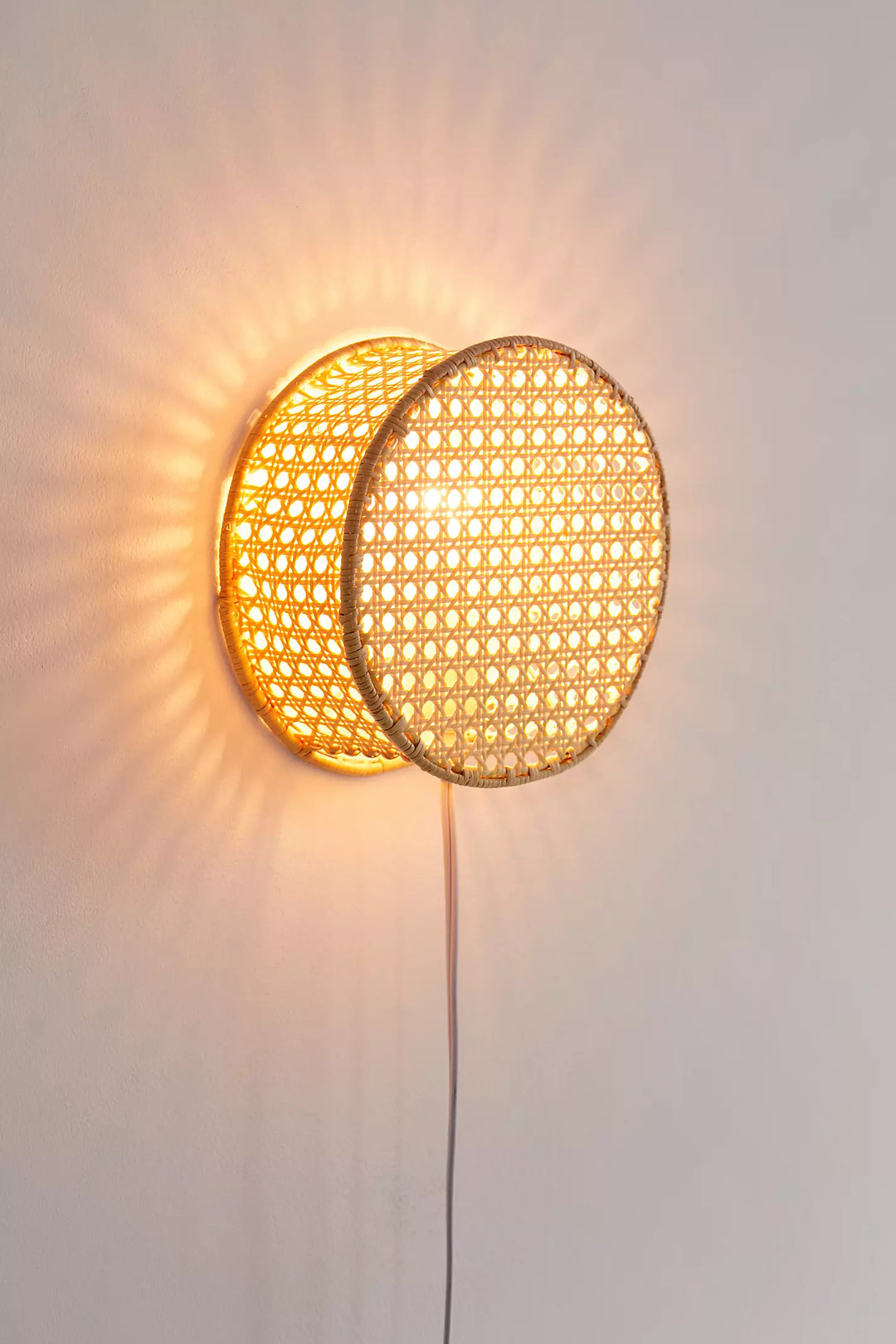 Bamboo Wall Lamp for Living Room | Rattan Wall Light - Adah