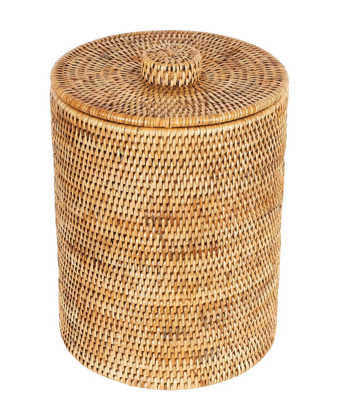 Rattan Laundry Basket with Lid Small for Bathroom - Quintess