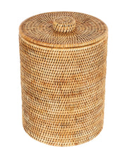 Rattan Laundry Basket with Lid Small for Bathroom - Quintess