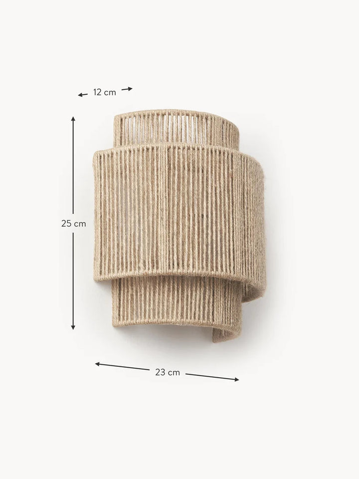 Jute Wall Lamp for Living Room - Fenwick