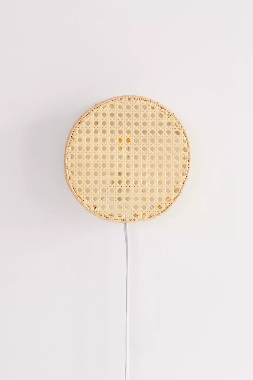 Bamboo Wall Lamp for Living Room | Rattan Wall Light - Adah