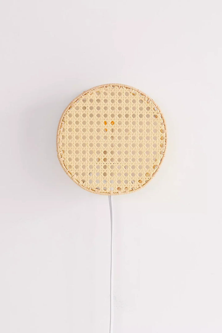 Bamboo Wall Lamp for Living Room | Rattan Wall Light - Adah