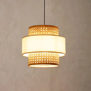 Rattan Hanging Light for Living Room | Cane Pendant Lamp Set - Ashley