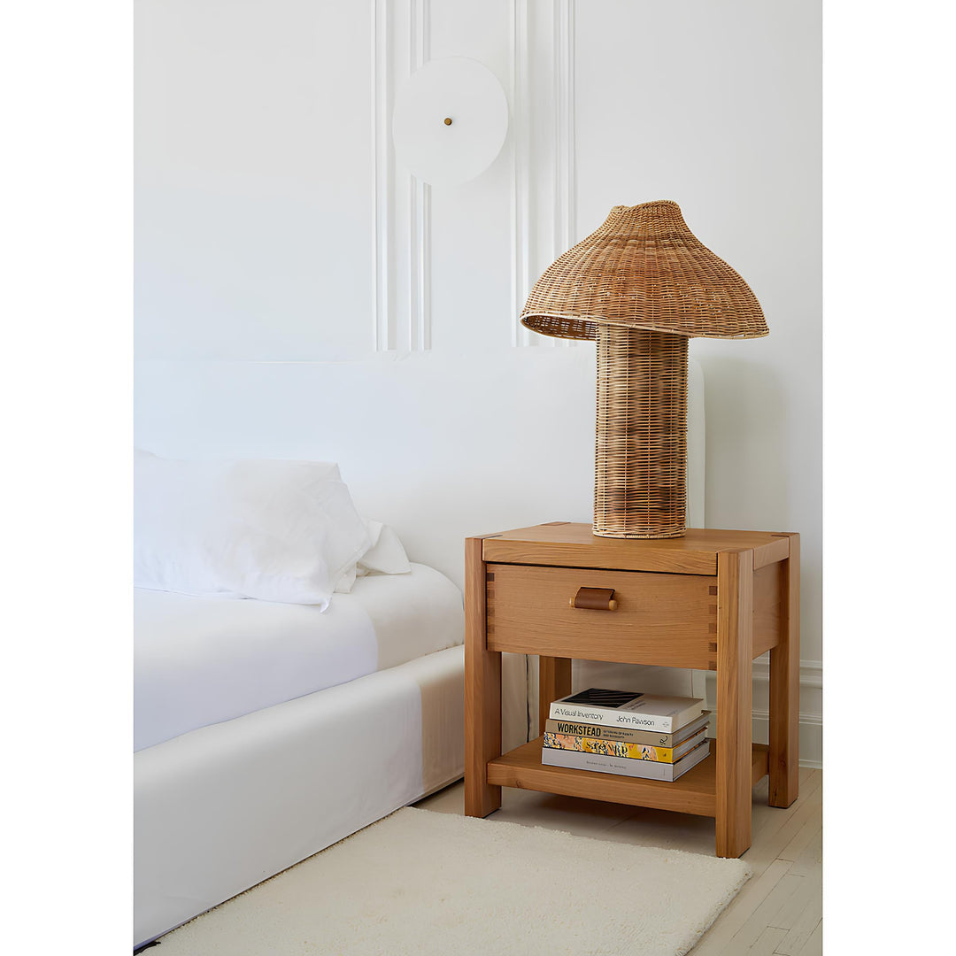 Rattan Table lamp for Living room | Bamboo Bedside table lamp | Cane Table lamp -Anant by Luxury Rattan Handicrafts 