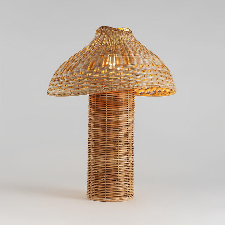 Rattan Table lamp for Living room | Bamboo Bedside table lamp | Cane Table lamp -Anant by Luxury Rattan Handicrafts 