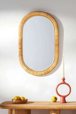 Rattan Wall Mirror for Living Room - Callix
