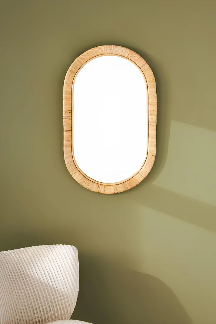 Rattan Wall Mirror for Living Room - Callix