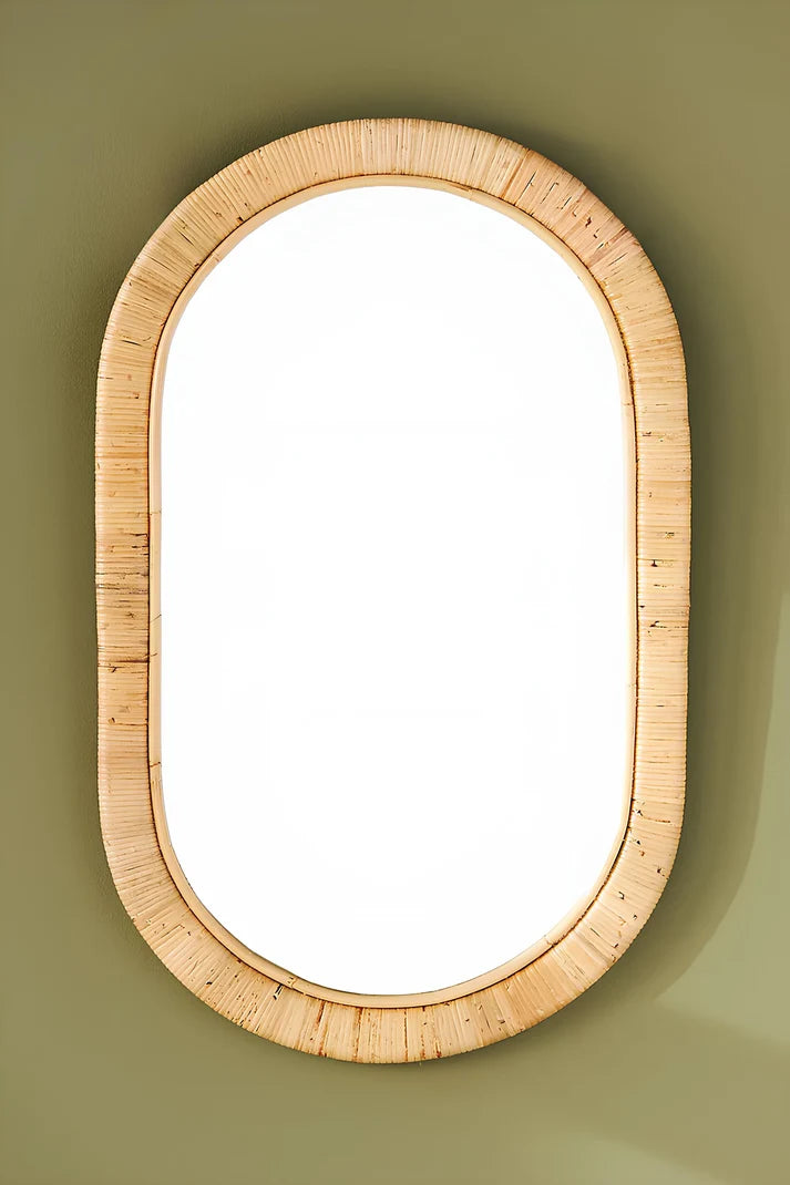 Rattan Wall Mirror for Living Room - Callix
