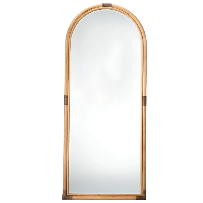 Rattan Wall Mirror for Drawing Room | Boho Decorative Mirror - Everardo