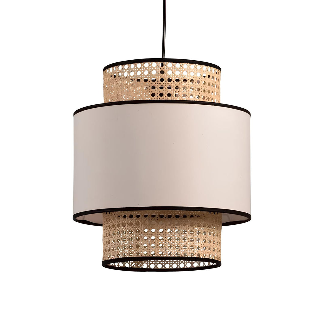 Bamboo Pendant Light for Living Room 12 Inch - Idhant by Luxury Rattan Handicrafts 