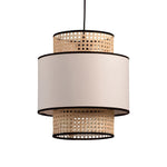Bamboo Pendant Light for Living Room 12 Inch - Idhant by Luxury Rattan Handicrafts 