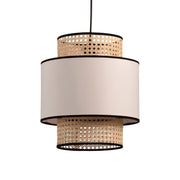 Bamboo Pendant Light for Living Room 12 Inch - Idhant by Luxury Rattan Handicrafts 