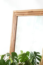 Bamboo Wall Mirror for living room | Cane Wall Mirror | Rattan Mirror - Lavanya - Luxury Rattan Handicrafts 