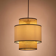 Bamboo Pendant Light for Living Room 12 Inch - Idhant by Luxury Rattan Handicrafts 