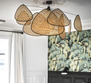 Rattan & Bamboo Hanging Light for Hallway- Quenten