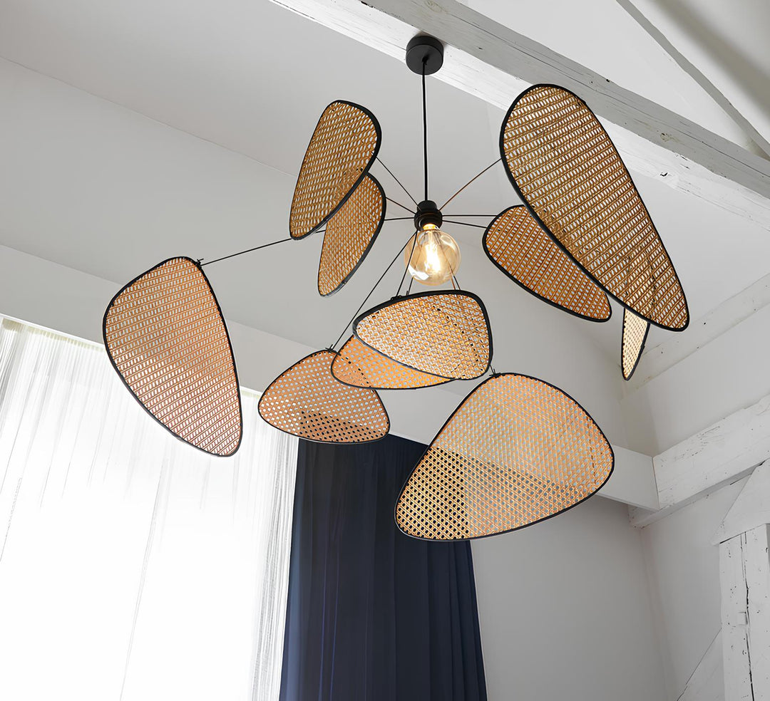 Rattan & Bamboo Hanging Light for Hallway- Quenten