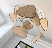 Rattan & Bamboo Hanging Light for Hallway- Quenten