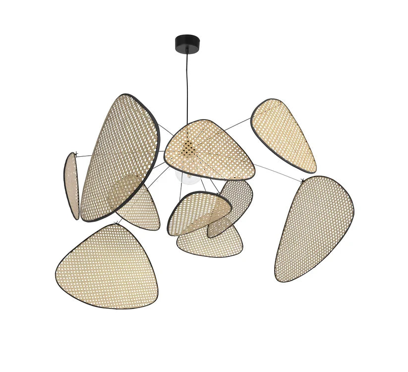 Rattan & Bamboo Hanging Light for Hallway- Quenten