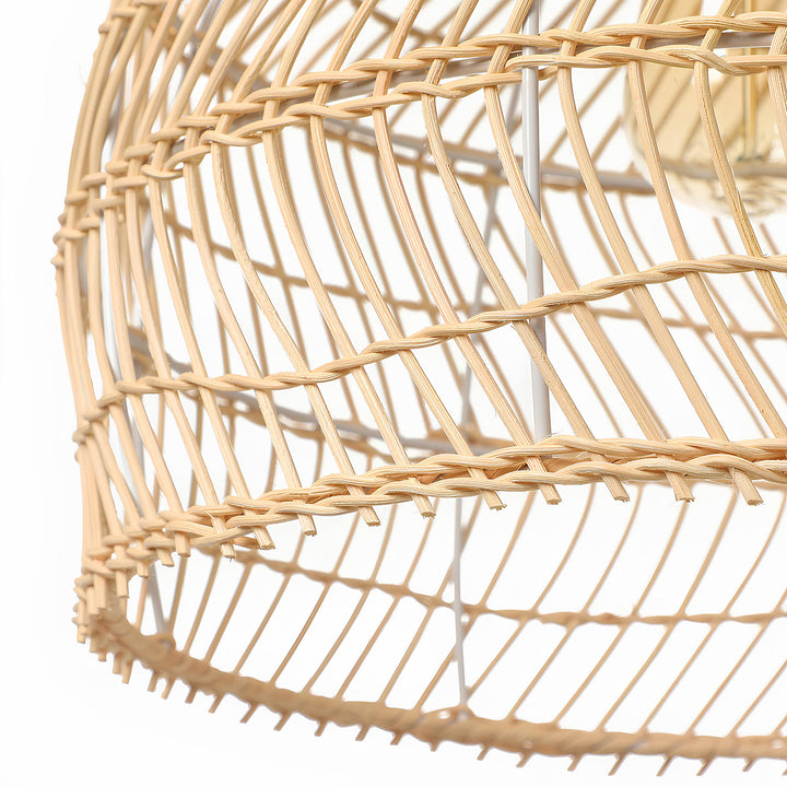 Bamboo Pendant Light for Living Room 14 Inch - Kevin by Luxury Rattan Handicrafts 