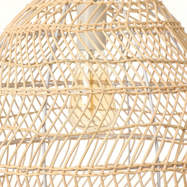 Bamboo Pendant Light for Living Room 14 Inch - Kevin by Luxury Rattan Handicrafts 