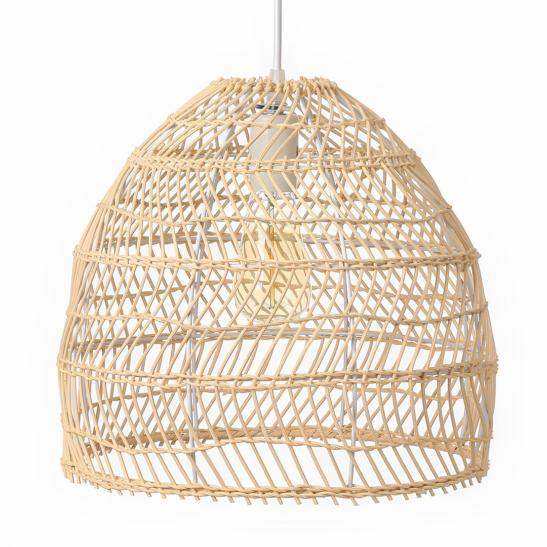 Bamboo Pendant Light for Living Room 14 Inch - Kevin by Luxury Rattan Handicrafts 