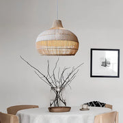 Bamboo Hanging Light for Hallway | Rattan Pendant Lamp - Elio