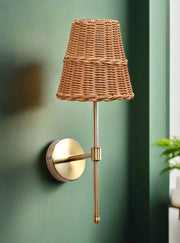 Cane Wall Lamp for Bathroom | Rattan Wall Sconce - Yancy
