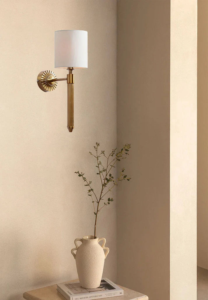 Vintage Wall Sconce for Dining Room | Fabric Wall Light - Julia
