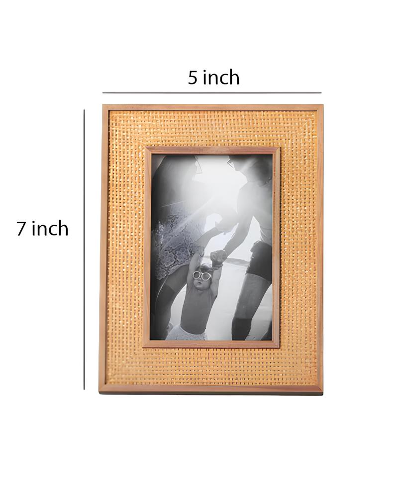 Rattan Photo Frame 4x6 Inch for Home - Anselm