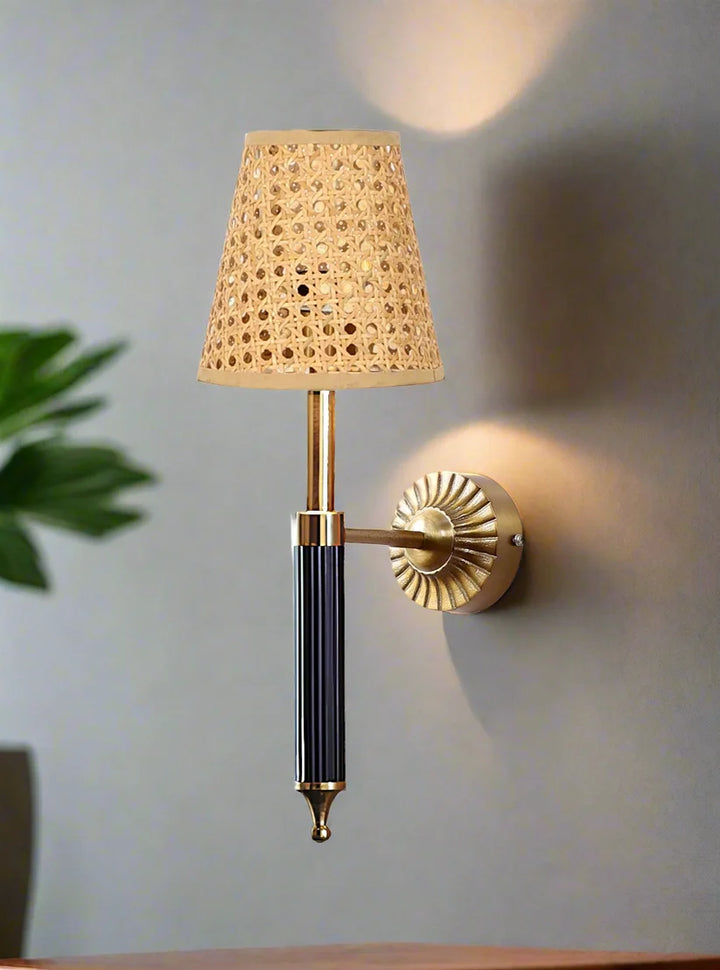 Wicker Wall Light for Bedroom | Rattan Wall Lamp - Oeshi
