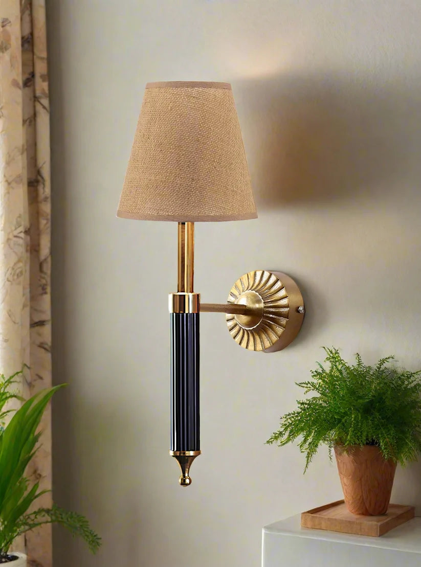 Jute Wall Light for Hallway | Natural Handwoven Wall Lamp - Jareth