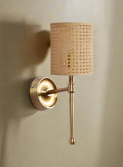 Wicker Wall Sconce for Bathroom | Cane Wall Lamp- Falkonhurstby