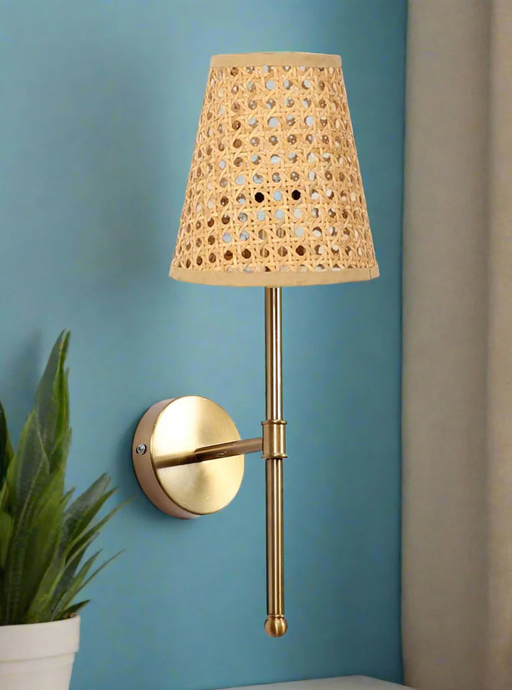 Cane Wall Light for Kitchen | Bamboo Wall Lamp - Everett