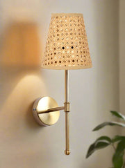 Cane Wall Light for Kitchen | Bamboo Wall Lamp - Everett