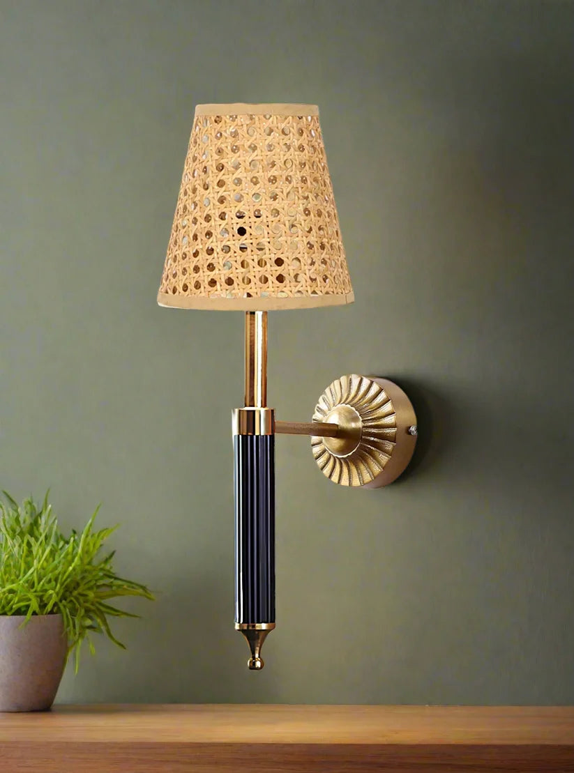 Wicker Wall Light for Bedroom | Rattan Wall Lamp - Oeshi