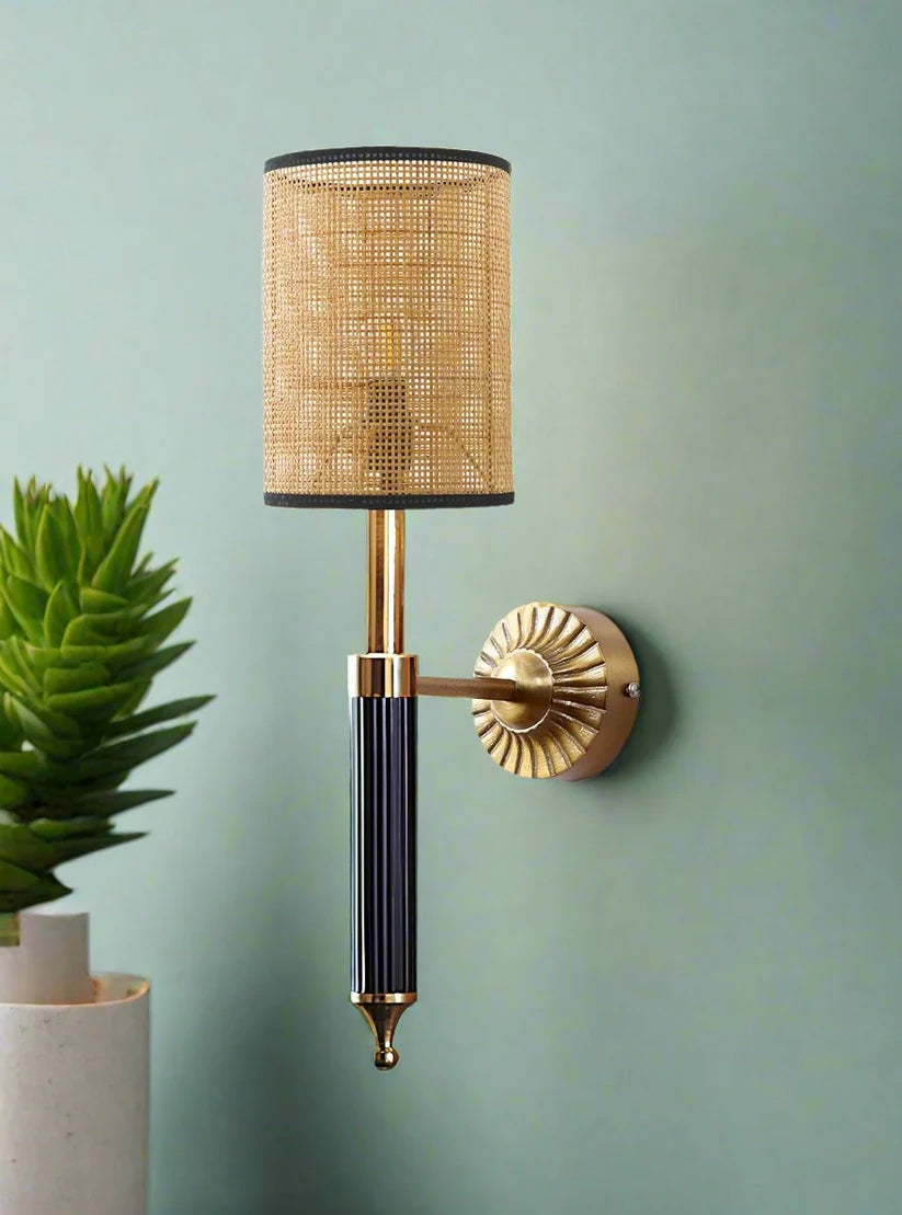 Wicker Wall Sconce for Bathroom | Rattan Wall Lamp- Grahammeby