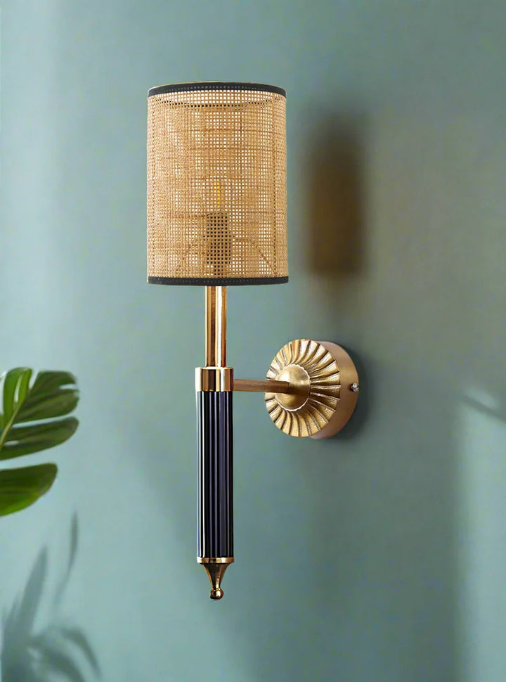 Wicker Wall Sconce for Bathroom | Rattan Wall Lamp- Grahammeby
