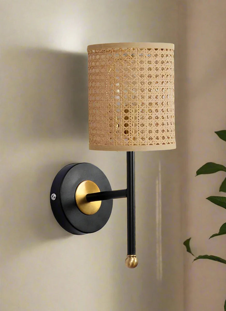 Cane Wall Light for Kitchen | Rattan Wall Sconce - Foster