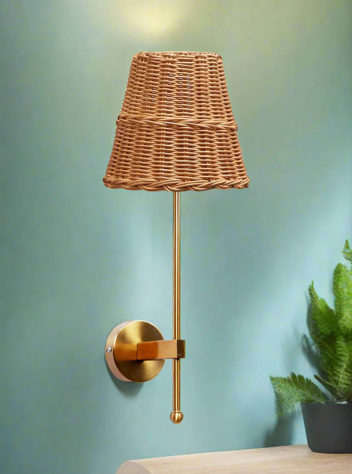 Cane Wall Lamp for Living Room | Bamboo Wall Light - Bram