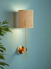 Rattan Wall Sconce for Dining Room | Wicker Wall Lamp - Quillton