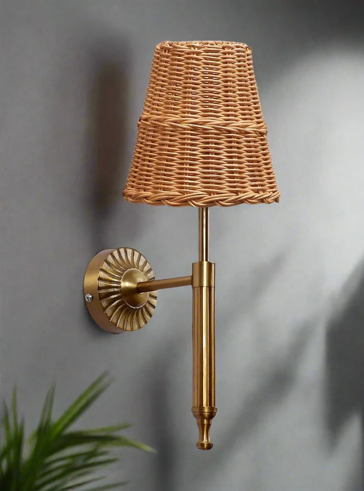 Rattan Wall Sconce for Kitchen | Wicker Wall Light - Steenholt