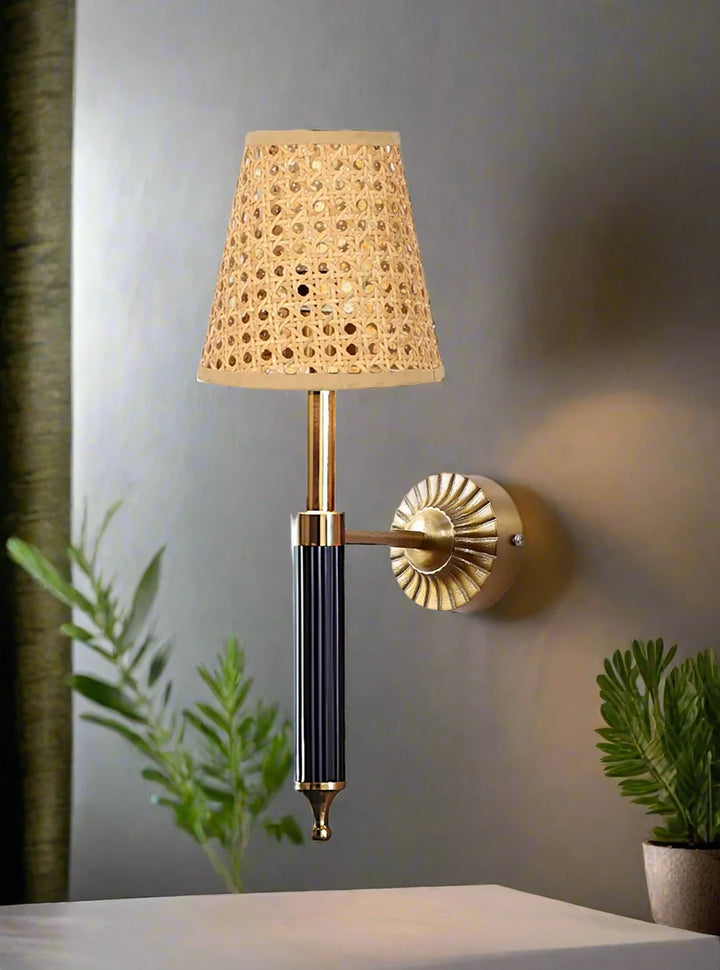 Wicker Wall Light for Bedroom | Rattan Wall Lamp - Oeshi