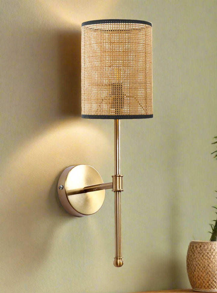 Bamboo Wall Light for Dining Room | Rattan Wall Sconce - Quinlan